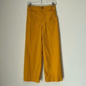 Maeve by Anthropologie The Colette Waist Size 26 Mustard Yellow Pants